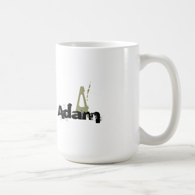Taza De Café Grunge con monograma (Derecha)
