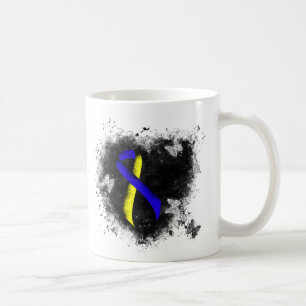 Taza De Café Grunge de la cinta de opciones de sensibilización 