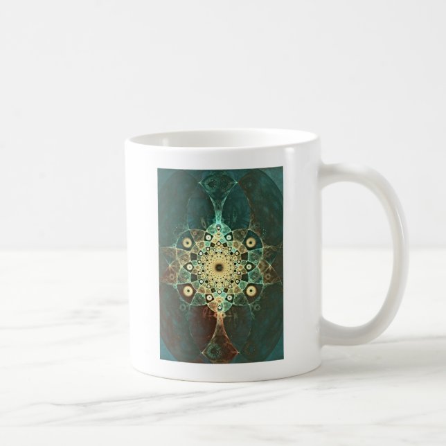 Taza De Café Grunge fractal (Derecha)