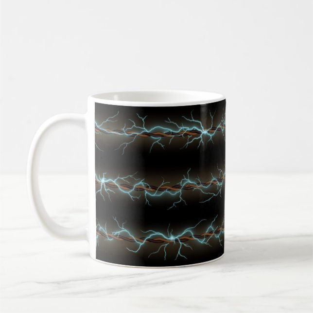 Taza De Café Grunge industrial de choque eléctrico (Izquierda)