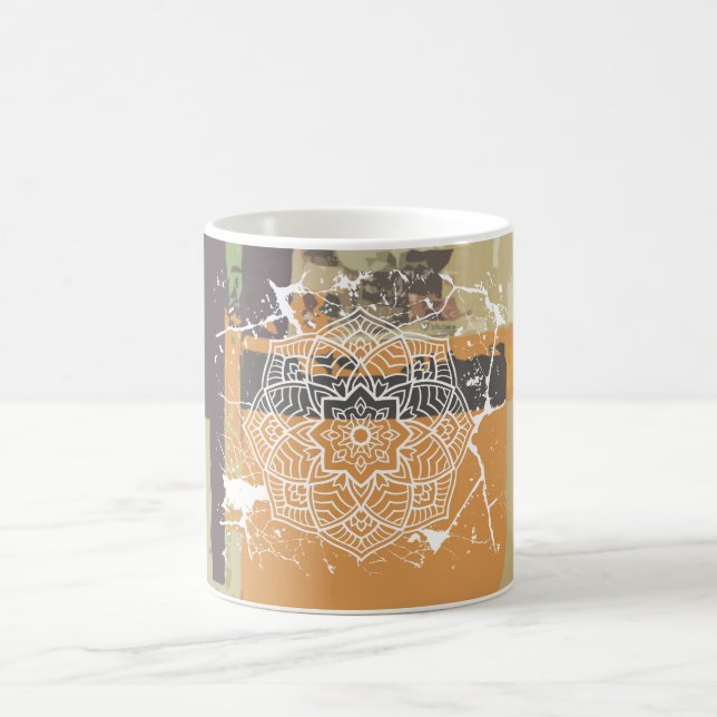 Taza De Café Grunge Mandalas Mug (Centro)