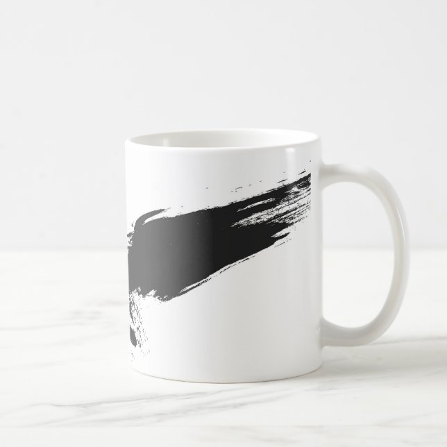 Taza De Café grunge, negro, pájaro, halcón, cuervo, cuervo, ilu (Derecha)