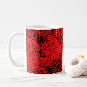 Taza De Café Grunge Rojo