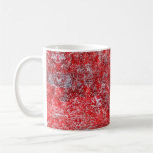 Taza De Café Grunge rojo, abstracto, antiguo, arte, fondo,