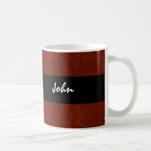 Taza De Café Grunge rojo y negro JUAN conocido de encargo