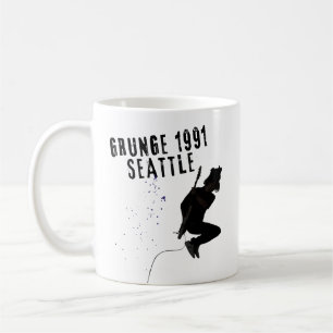Taza De Café Grunge Seattle 1991 Escena musical Ama Seattle Vin