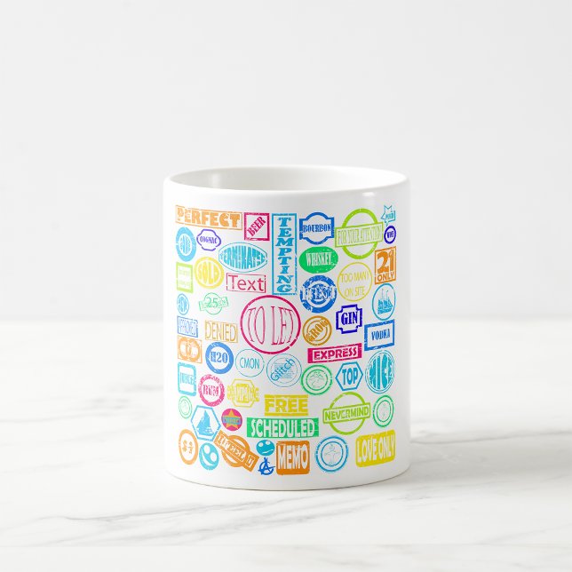 Taza De Café Grunge Stamp Collection Mug (Subido por el creador)