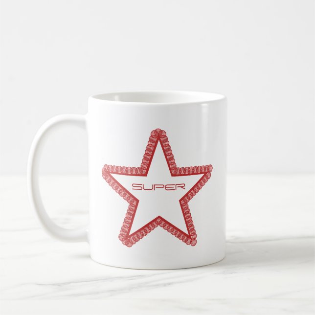 Taza De Café Grunge Superstar Mug, Rojo (Izquierda)