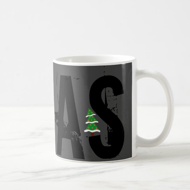 Taza De Café ¡Grunge XMAS con un llamativo árbol de Navidad! (Derecha)