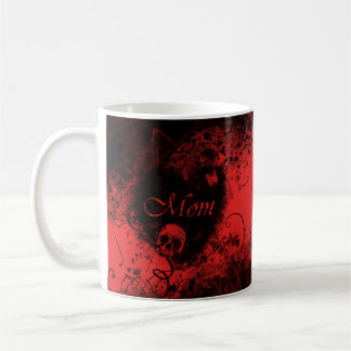 Taza De Café Grungy Gótico Heart Mom