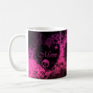 Taza De Café Grungy Gótico Heart Mom