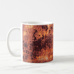 Taza De Café Grungy rusty metalizado background abstract, envej