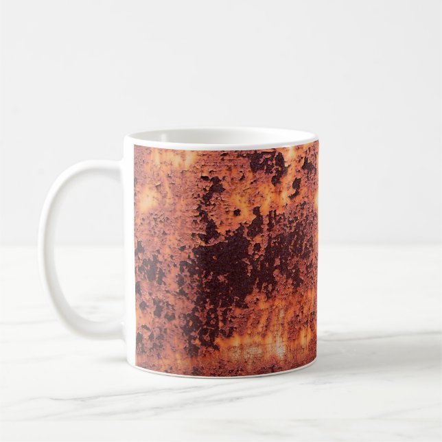 Taza De Café Grungy rusty metalizado background abstract, envej (Izquierda)