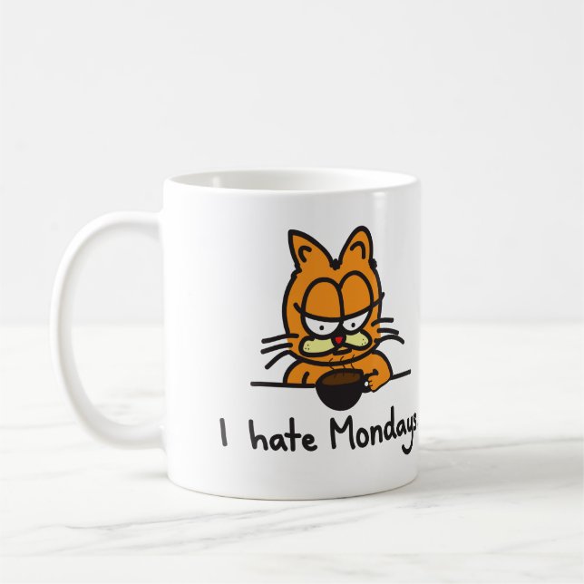 Taza de café gruñona del gato (Izquierda)