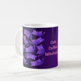 Taza De Café Grupo Cute Purple Neon Kitten