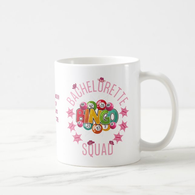 Taza De Café GRUPO DE BINGO DE DESPEDIDA DE SOLTERA Personaliza (Derecha)