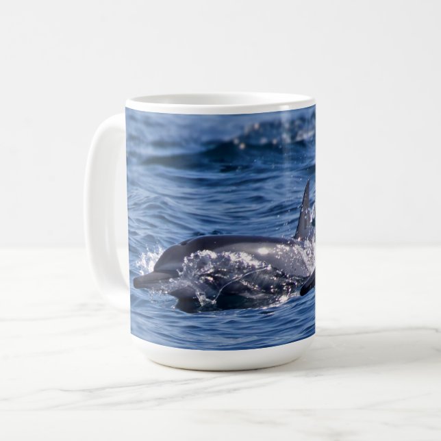 Taza De Café Grupo de delfines en botella (Anverso izquierdo)