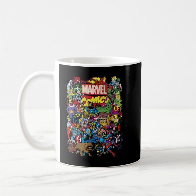 Taza De Café Grupo de Héroes de Marvel Comics Disparo Camiseta  (Izquierda)