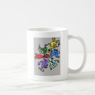 Taza De Café Grupo de los robots 4
