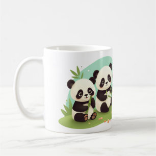 Taza De Café Grupo De Pandas