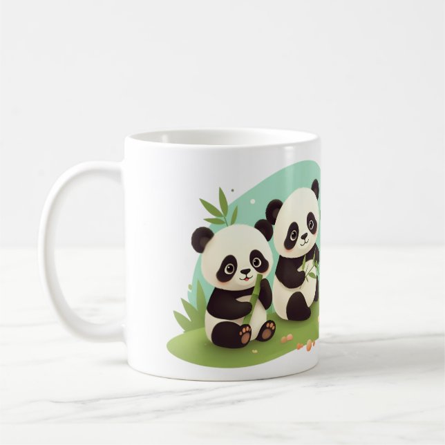 Taza De Café Grupo De Pandas (Izquierda)