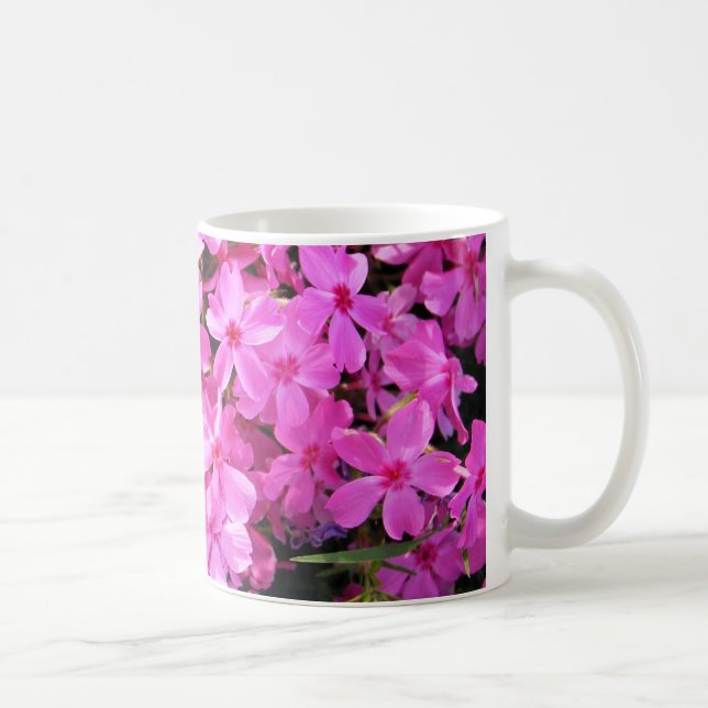Taza De Café Grupo de Phlox rosado (Derecha)