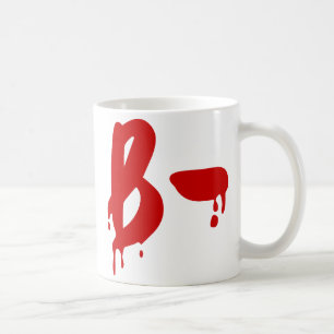 Taza De Café Grupo Sanguíneo B- Negativo #Hospital del Terror