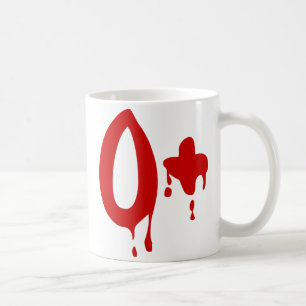 Taza De Café Grupo sanguíneo O+ Positivo #Horror Hospital