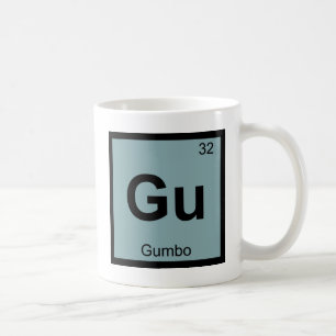 Taza De Café Gu - Tabla Periódica de Química Símbolo Gumbo