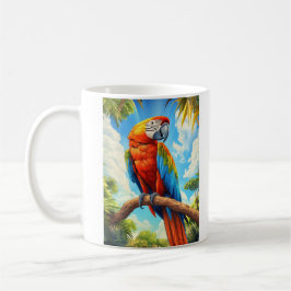 Taza De Café Guacamayo Escarlata