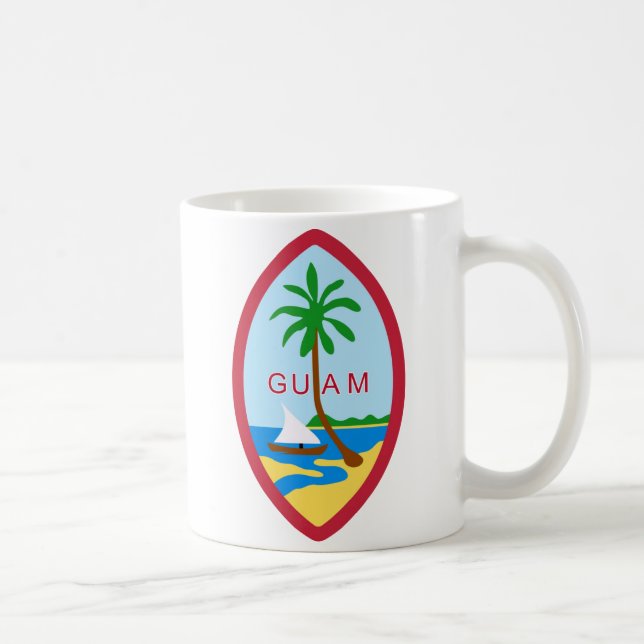 Taza De Café GUAM - emblema/bandera/escudo de armas/símbolo (Derecha)