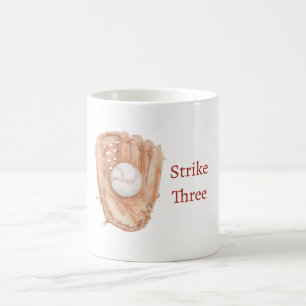 Taza De Café Guante de béisbol golpe tres