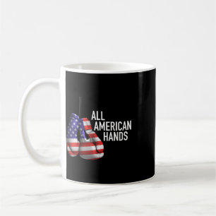 Taza De Café Guantes de Boxeo All American Hands – Patriótico E