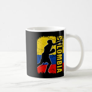 Taza De Café Guantes de boxeo colombianos con bandera de Colomb
