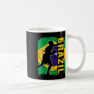 Taza De Café Guantes de boxeo de Brasil con bandera de Brasil