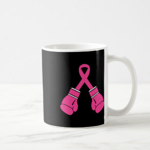 Taza De Café Guantes de boxeo de cinta rosada Concienciación so