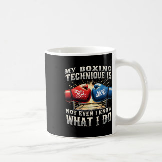 Taza De Café Guantes de boxeo de combate - Cita divertida de gi