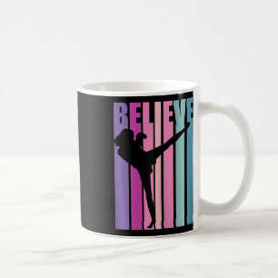 Taza De Café Guantes de boxeo de kickboxing retro para mujeres