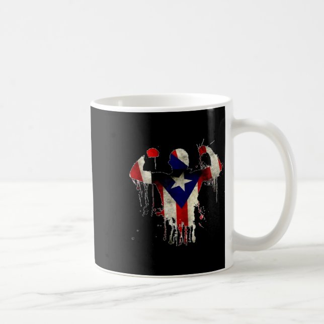 Taza De Café Guantes de boxeo de Puerto Rico Boxeo Ropa Uni (Derecha)