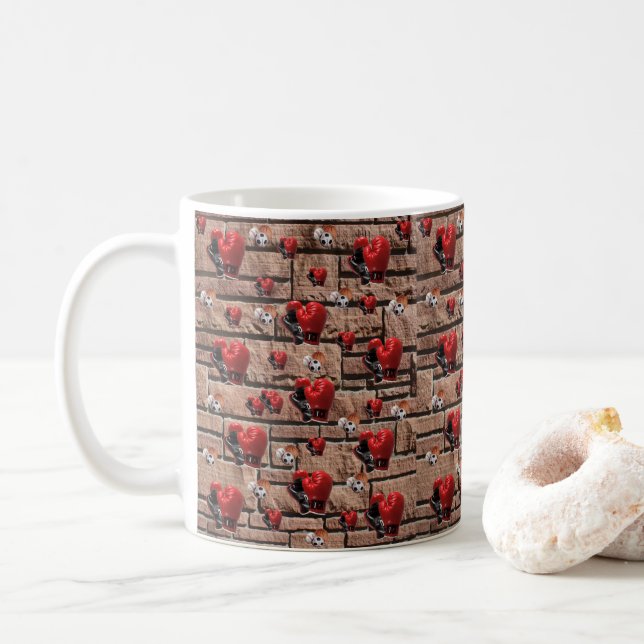 Taza De Café Guantes de boxeo Mug (Con donut)