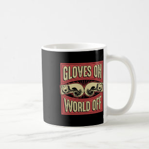 Taza De Café Guantes En Un Mundo Divertido De Kickboxing Boxeo