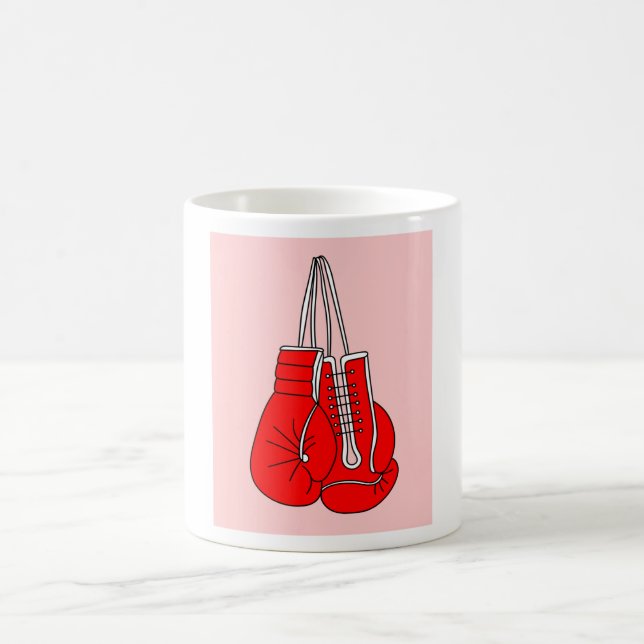 Taza De Café Guantes retro de boxeo para boxeo (Centro)