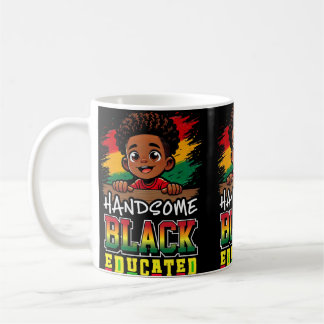 Taza De Café Guapo Negro Educado Mes de la Historia Negra Niños