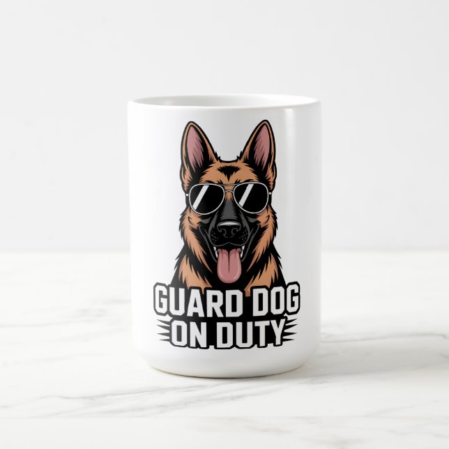 Taza De Café Guard Dog On Duty German Shepherd Sunglasses Gift (Centro)
