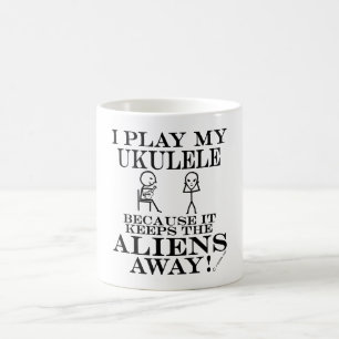 Taza De Café Guarda el Ukulele ausente de los extranjeros