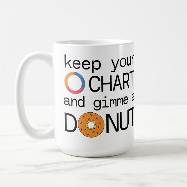 Taza De Café Guarda tu (Donut) gráfico y dame un donut (Izquierda)