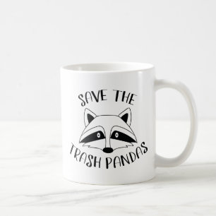 Taza De Café Guardar Los Pandas De La Basura