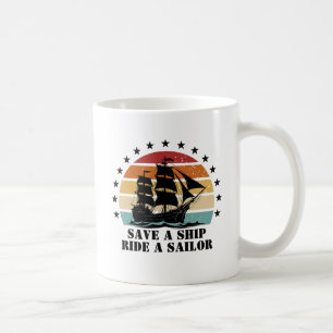 Taza De Café Guardar un barco, viajar en marinero