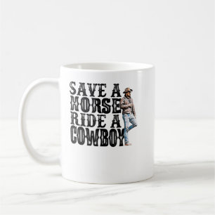 Taza De Café Guardar un paseo a caballo una camiseta de vaquero