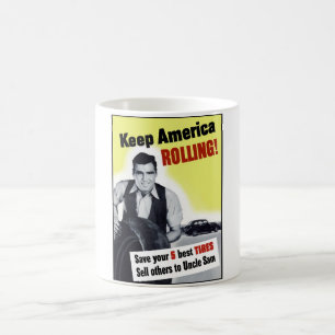 Taza De Café Guarde el balanceo de América